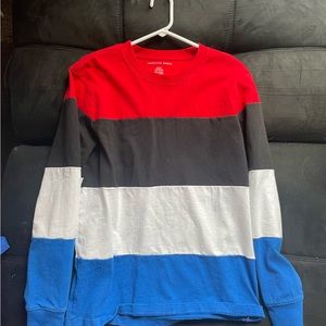 Mens Colorblock Crewneck Sweater